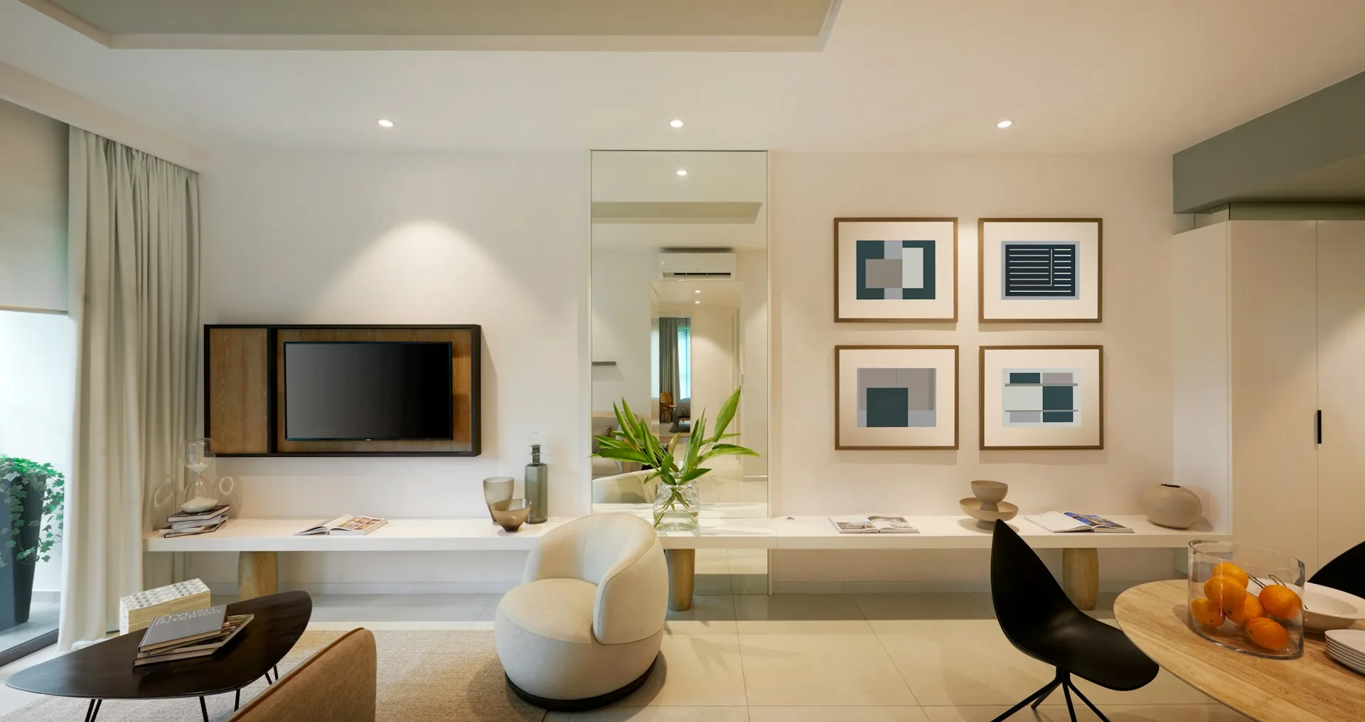 Interior moderno de una vivienda con luz natural y acabados de calidad