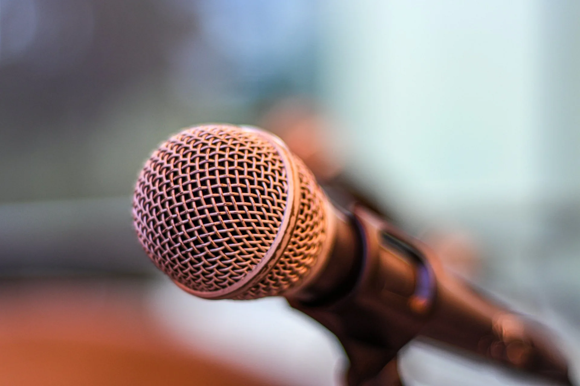 Lavalier microphone ready to record a corporate interview