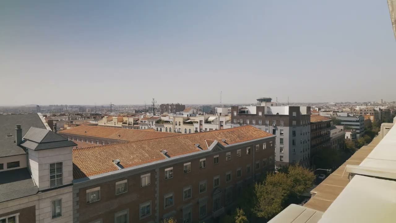 Vistas desde la terraza de A0Studios, en Madrid centro